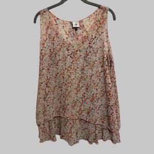 Cabi Women’s Bella Floral Sleeveless Tiered Tunic Top Blouse 5032 Office Artsy M